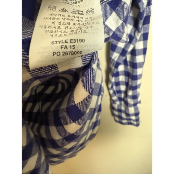 J. Crew Boy Flannel Check Button Down Womens Size 4 - Picture 5 of 6